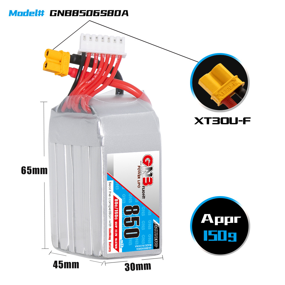 GNB 6S 22.2V 850mAh 80C/160C 리 - Lipo Battery 6S 리뷰 및 가격