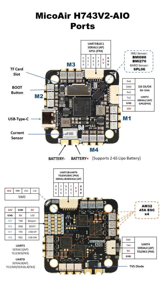 MicoAir H743V2 올인원 비행 제어 장치, 4 - 4 In 1 Esc 리뷰 및 가격