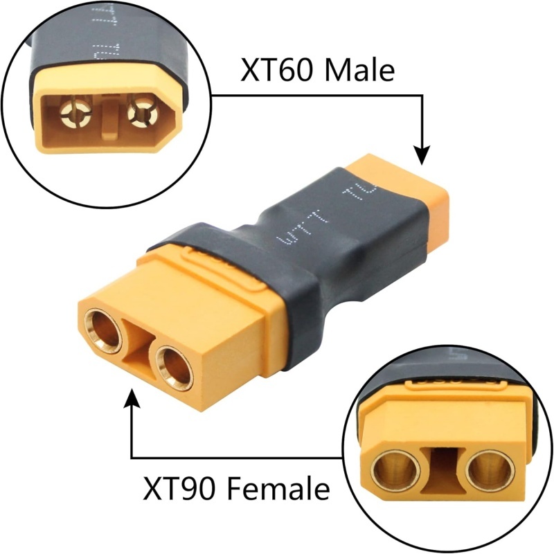 XT90-XT60 어댑터 2개, 금도금 처리, 스파크  - Drone Battery Charger 리뷰 및 가격