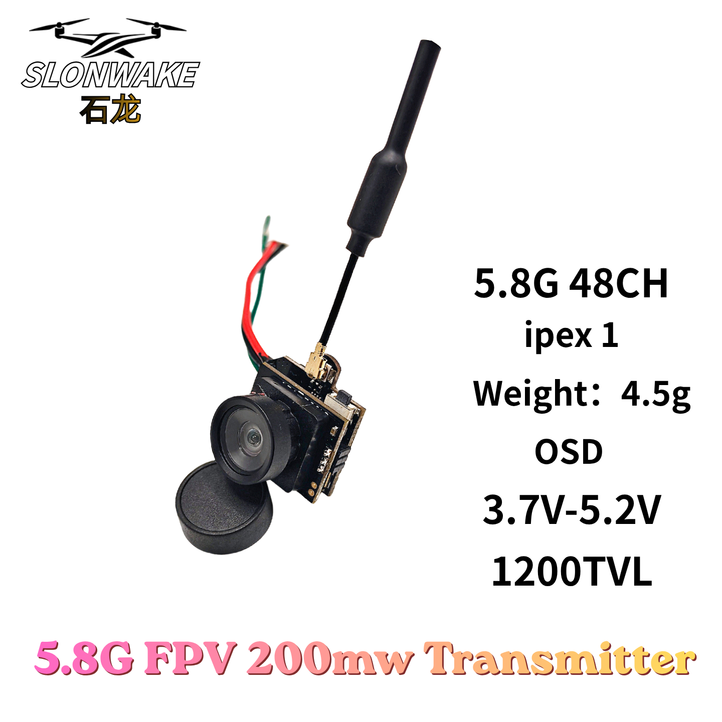 슬론웨이크 5.8G 48CH 200mW FPV DC3. - Drone Frame 리뷰 및 가격